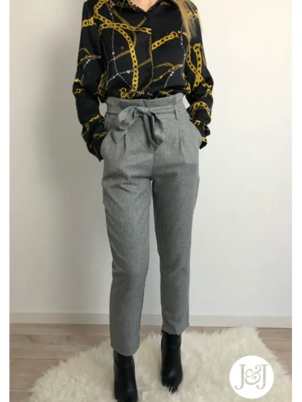 Femme * Pantalons^Pantalon Taille Haute Gris "Glasgow"