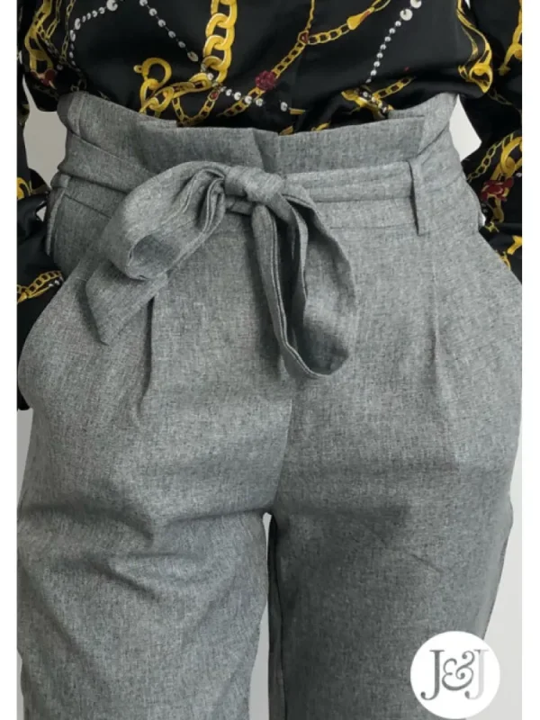 Femme * Pantalons^Pantalon Taille Haute Gris "Glasgow"