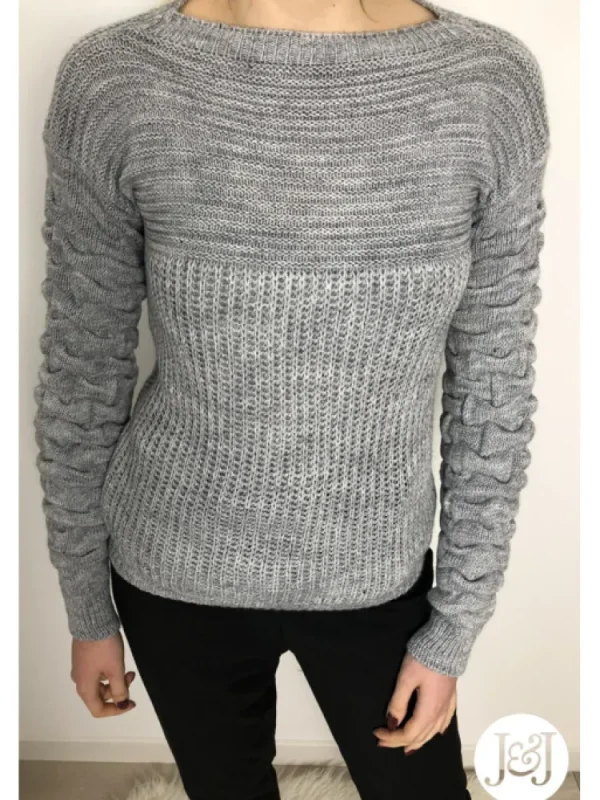 Femme * Pulls Et Gilets^Pull A Mailles Gris « Zurich »