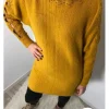 Femme * Pulls Et Gilets^Pull Oversize Moutarde Dijon