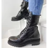 Femme Metisse Bottines^Rangers Croco Ma63-