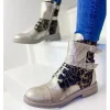 Femme Fru.it Bottines^Rangers Cuir Leopard 6856-