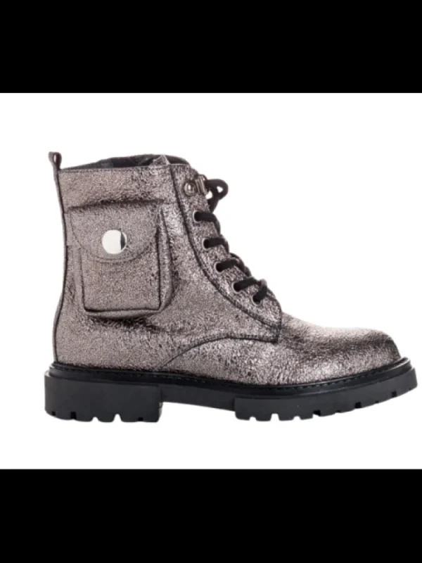 Enfants Reqins Bottes & Bottines^Rangers Fille Tipik Metal Plomb-