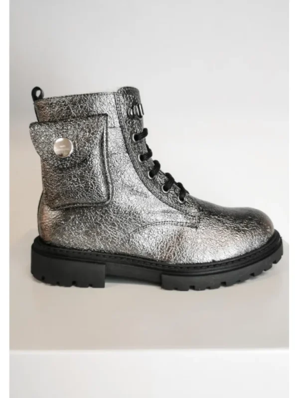 Enfants Reqins Bottes & Bottines^Rangers Fille Tipik Metal Plomb-