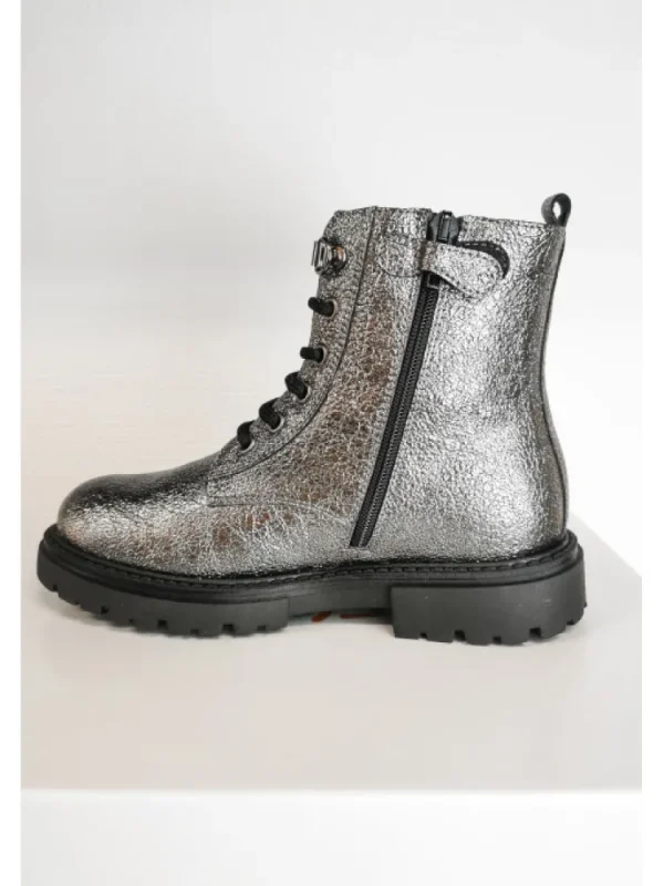 Enfants Reqins Bottes & Bottines^Rangers Fille Tipik Metal Plomb-