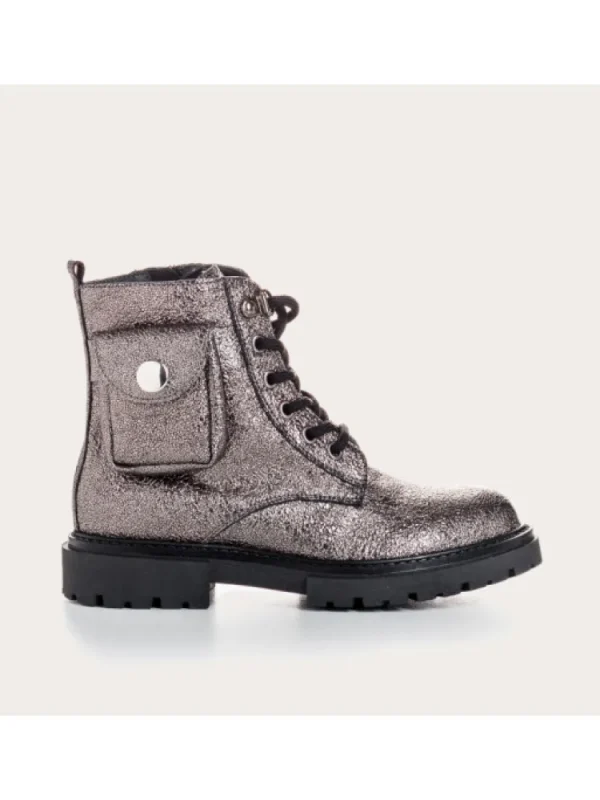 Enfants Reqins Bottes & Bottines^Rangers Fille Tipik Metal Plomb-