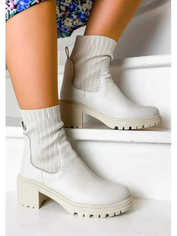 Femme Reqins Bottines^-Bottines Dita Cuir Graine