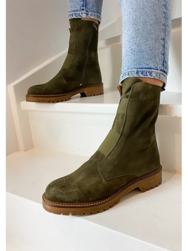 Femme Reqins Bottines^-Bottines Dusky Peau Kaki