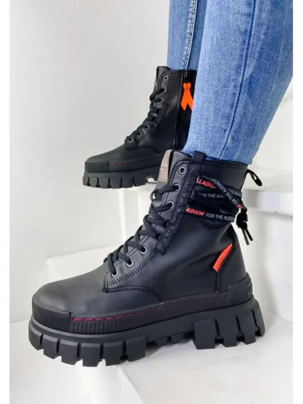 Femme Palladium Bottines^Revolt Boot Leather Black-