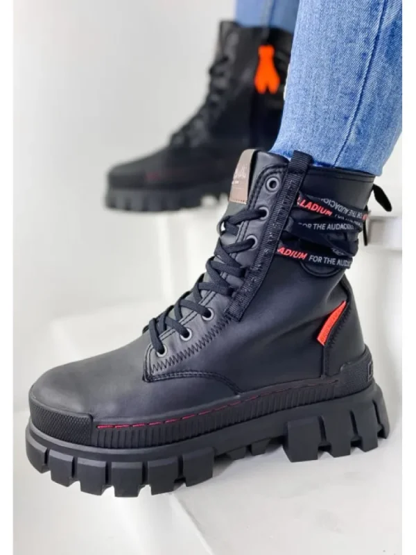 Femme Palladium Bottines^Revolt Boot Leather Black-