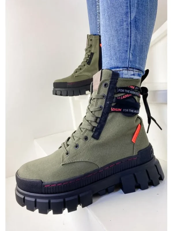 Femme Palladium Bottines^Revolt Boot Tx Olive-