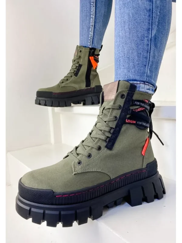 Femme Palladium Bottines^Revolt Boot Tx Olive-