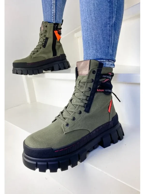 Femme Palladium Bottines^Revolt Boot Tx Olive-