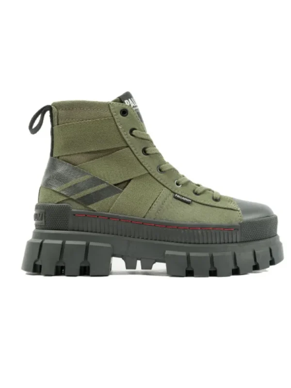 Femme Palladium Bottines^Revolt Hi Army Olive-