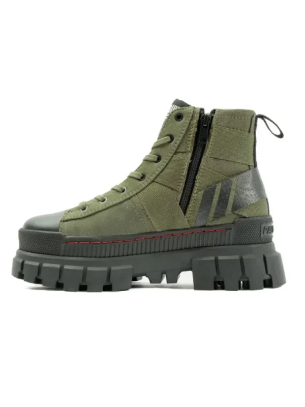 Femme Palladium Bottines^Revolt Hi Army Olive-