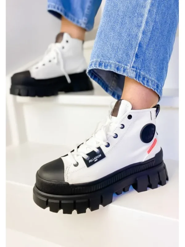 Femme Palladium Bottines^Revolt Hi Tx Star White-