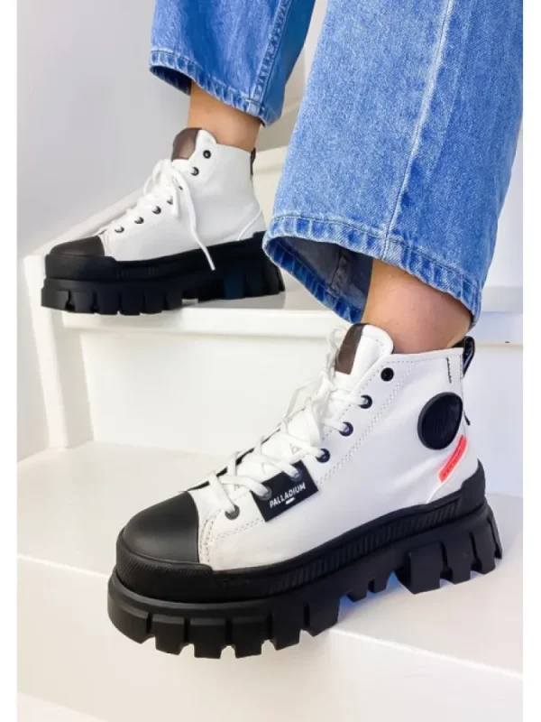 Femme Palladium Bottines^Revolt Hi Tx Star White-