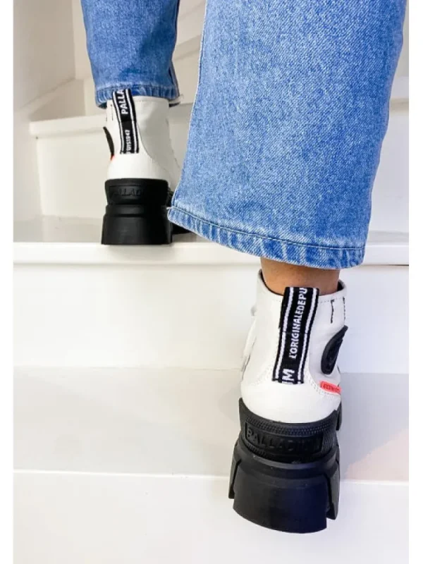 Femme Palladium Bottines^Revolt Hi Tx Star White-