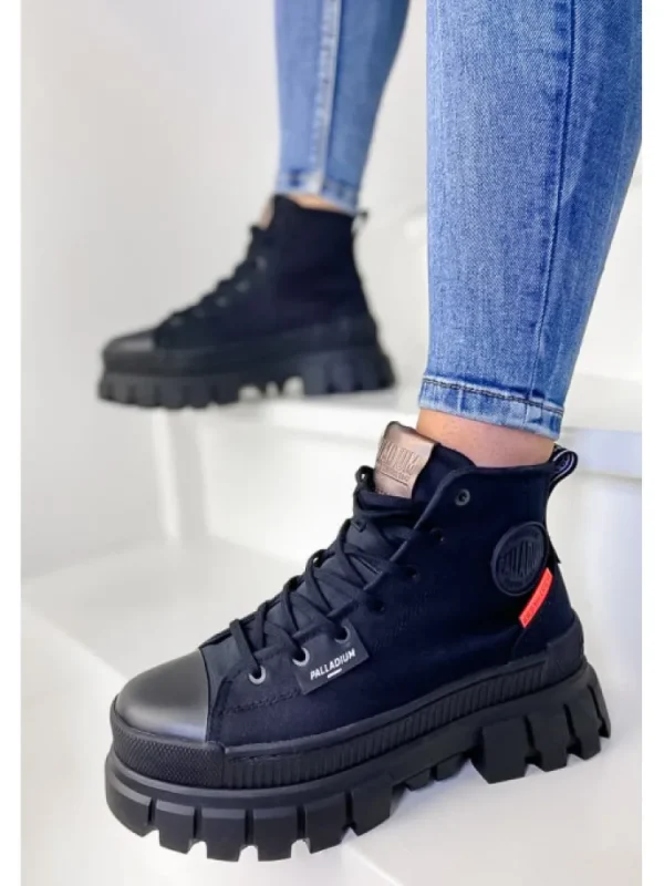 Femme Palladium Baskets^Revolt Lo Tx Black-