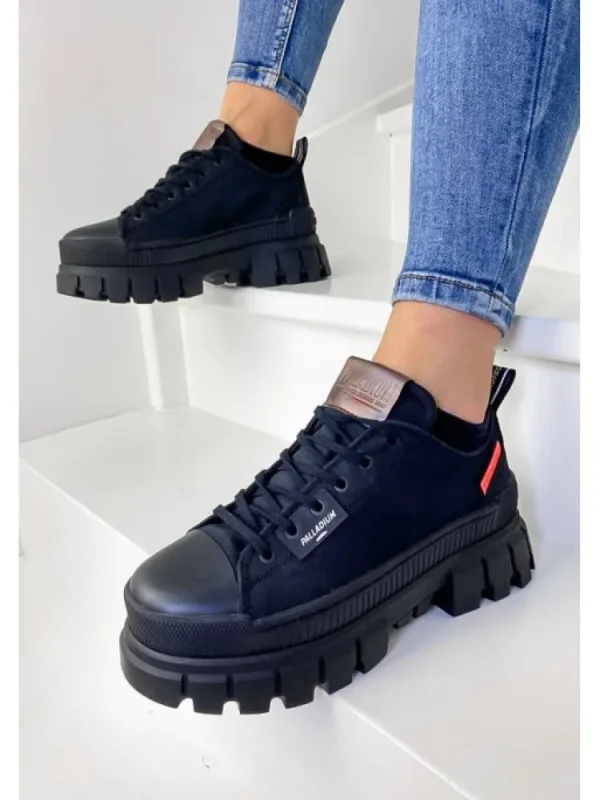 Femme Palladium Baskets^Revolt Lo Tx Black-