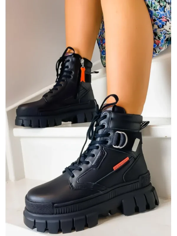 Femme Palladium Bottines^Revolt Sport Ranger Black-