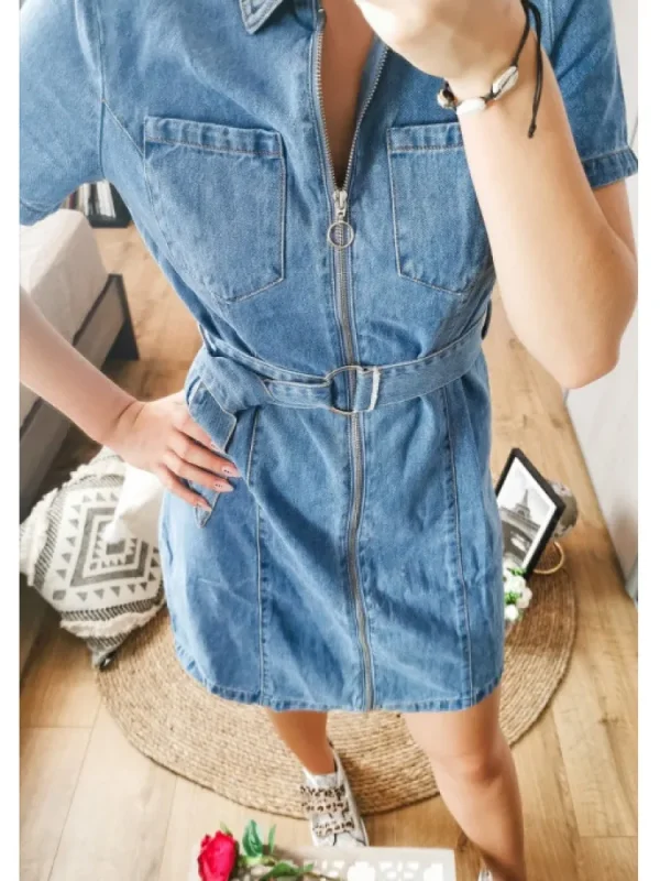 Femme * Robes^Robe En Jean Manille