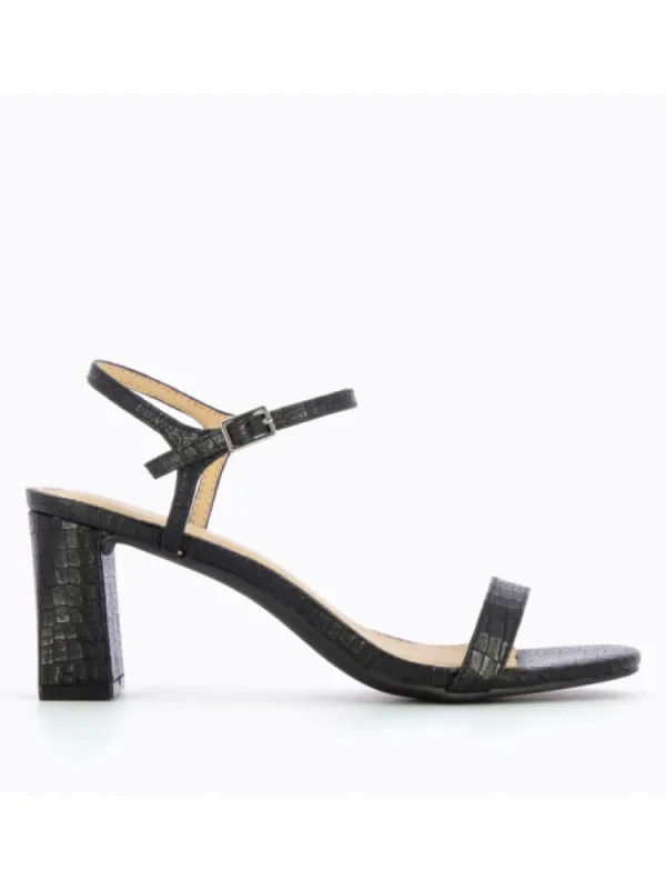 Femme Vanessa Wu Sandales & Nu-Pieds^Sandales A Talon Es Effet Croco-