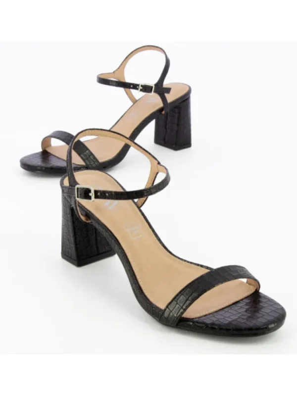 Femme Vanessa Wu Sandales & Nu-Pieds^Sandales A Talon Es Effet Croco-
