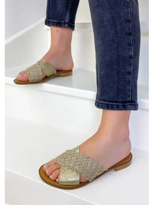 Femme Semerdjian Sandales & Nu-Pieds^Sandales Avena Dorees-