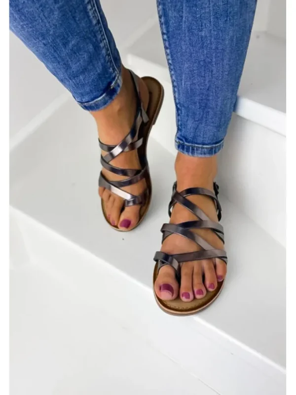 Femme Les Petites Bombes - LPB Sandales & Nu-Pieds^Sandales Cuir Brenda Plomb-Les Petites Bombes