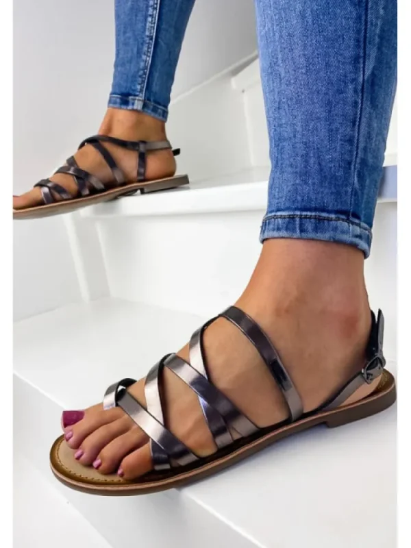 Femme Les Petites Bombes - LPB Sandales & Nu-Pieds^Sandales Cuir Brenda Plomb-Les Petites Bombes