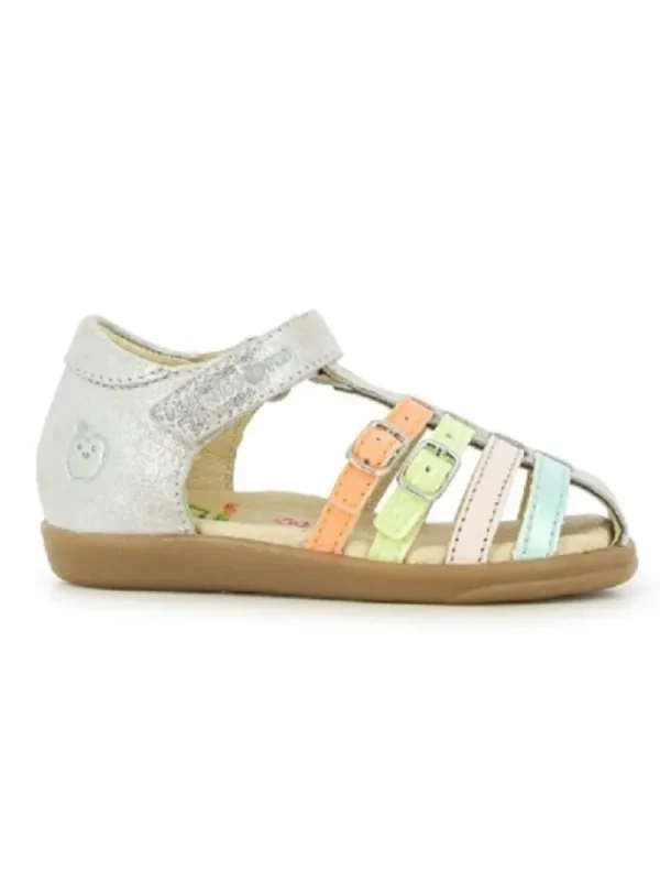 Enfants Shoo pom Sandales & Nu-Pieds^Sandales Fille Pika Spart Argent/Multi-