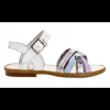Enfants Reqins Sandales & Nu-Pieds^Sandales Fille Thelma Mix Cuir Lavande/Argent-