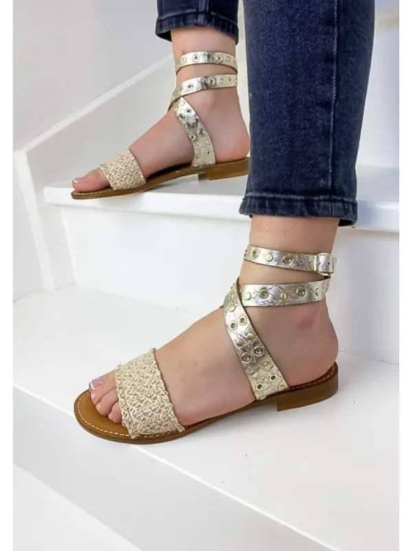Femme Semerdjian Sandales & Nu-Pieds^Sandales Mora Doree-