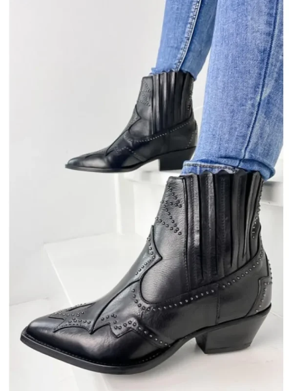 Femme Semerdjian Bottines^Santiag Er753 Gange Nero-