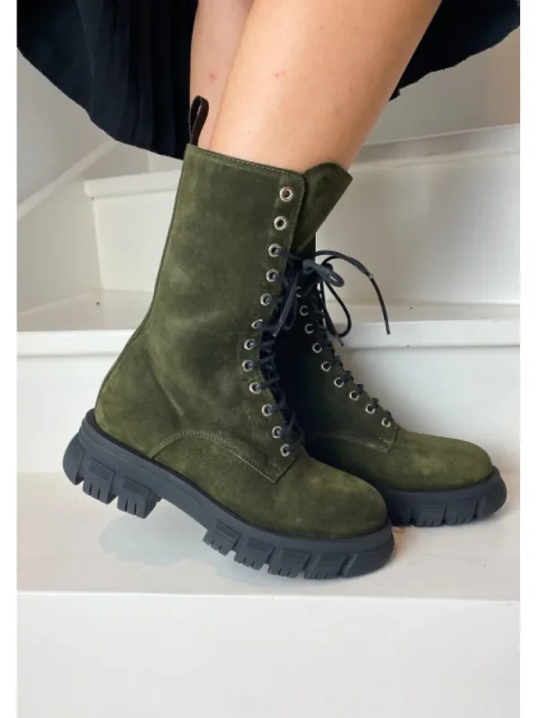 Femme Semerdjian Bottines^-Bottines E666E2 Camoscio Kaki