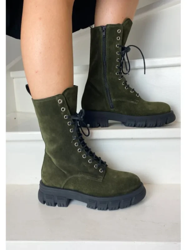 Femme Semerdjian Bottines^-Bottines E666E2 Camoscio Kaki