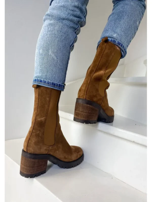 Femme Semerdjian Bottines^-Bottines E228E3 Camoscio Fox