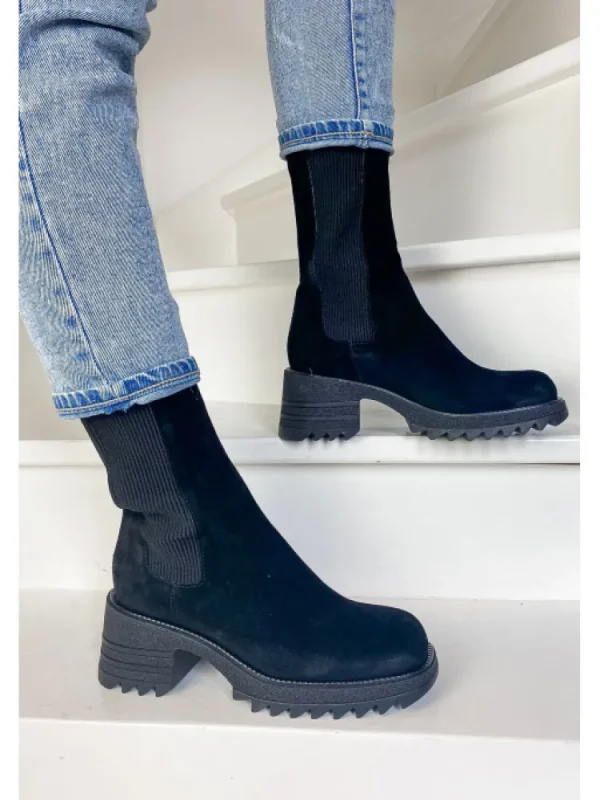 Femme Semerdjian Bottines^-Bottines Mu547M3 Camoscio Nero