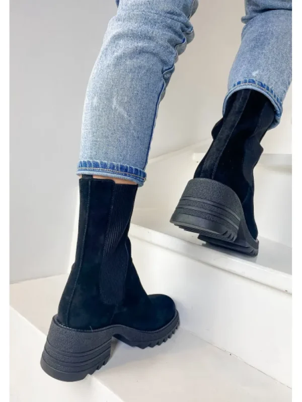 Femme Semerdjian Bottines^-Bottines Mu547M3 Camoscio Nero