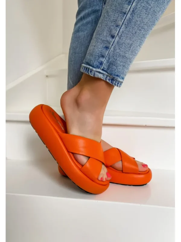 Femme Semerdjian Sandales & Nu-Pieds^-Mules Gaeta Mandarine