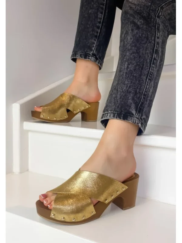 Femme Semerdjian Sandales & Nu-Pieds^-Mules Loreto Or