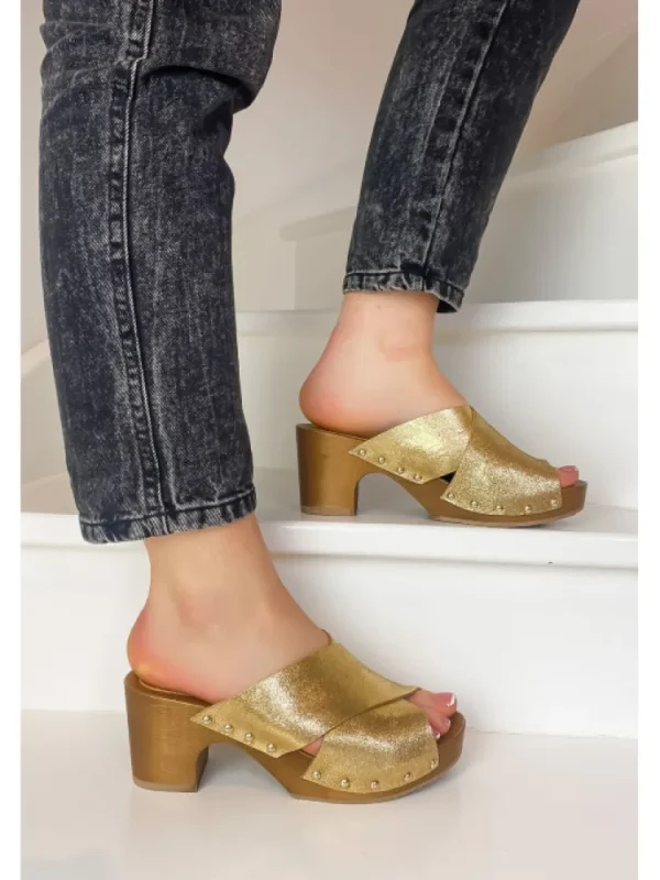 Femme Semerdjian Sandales & Nu-Pieds^-Mules Loreto Or