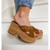 Femme Semerdjian Sandales & Nu-Pieds^-Mules Riccione Camel