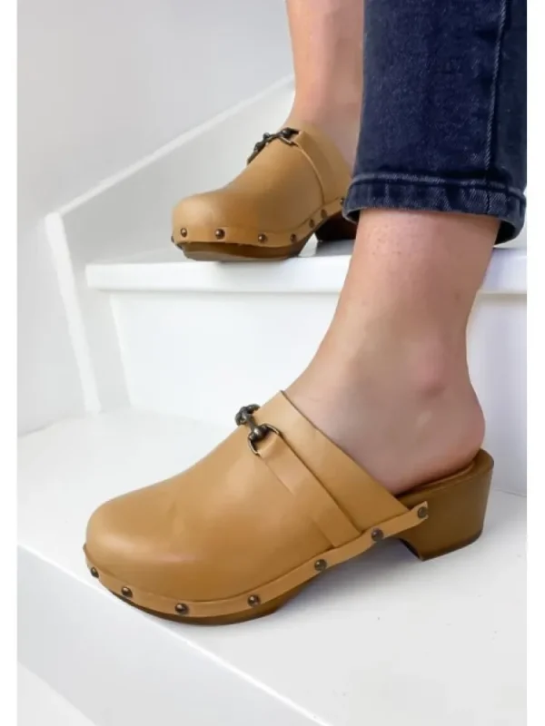 Femme Semerdjian Sandales & Nu-Pieds^-Mules Sabot Zucca Camel