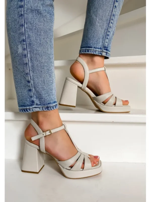 Femme Semerdjian Sandales & Nu-Pieds^-Sandales E102E3 Ivoire