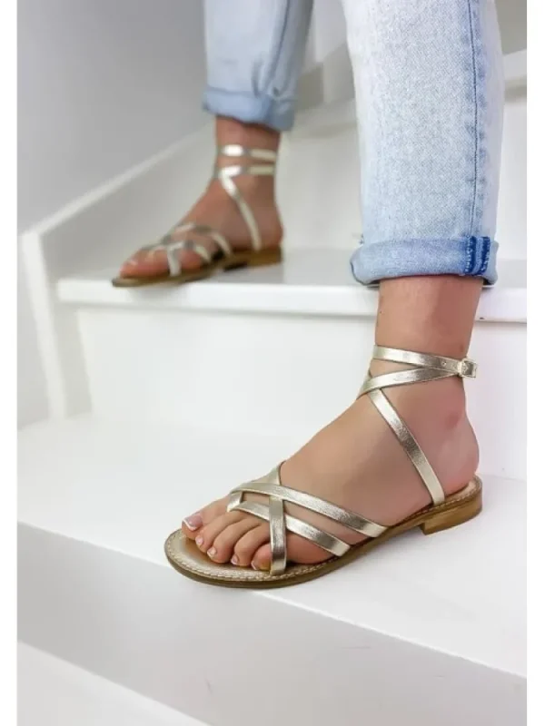 Femme Semerdjian Sandales & Nu-Pieds^-Sandales Petra Dorees