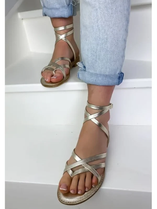 Femme Semerdjian Sandales & Nu-Pieds^-Sandales Petra Dorees