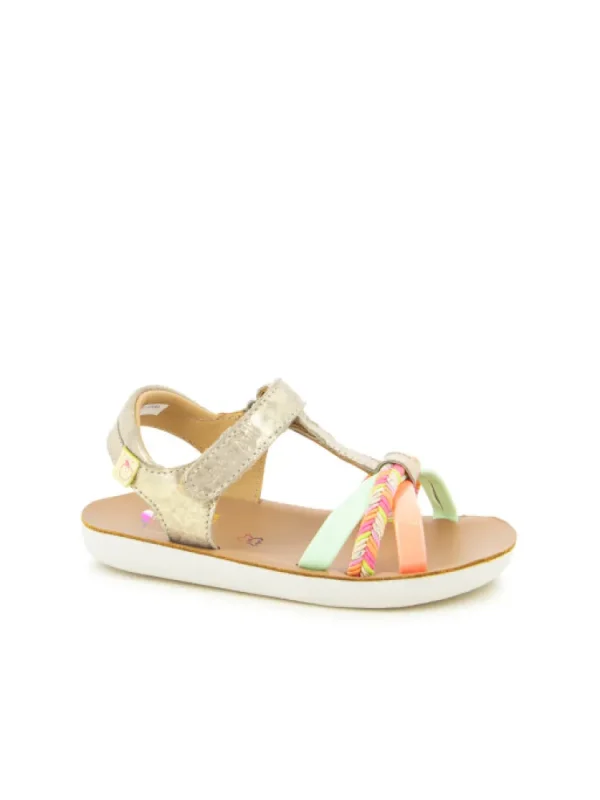 Enfants Shoo pom Sandales & Nu-Pieds^-Sandales Fille Goa Salome Shine Beige