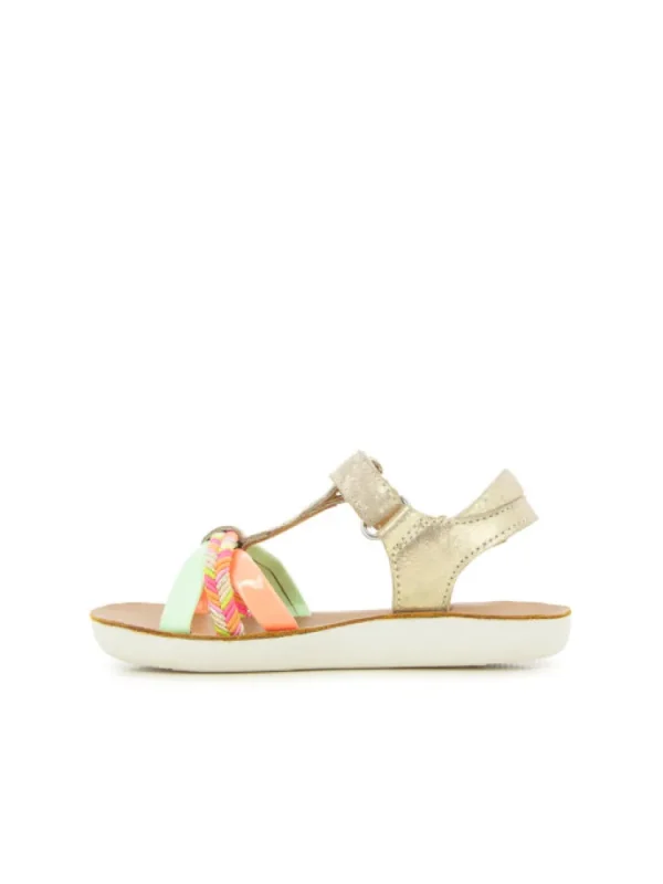 Enfants Shoo pom Sandales & Nu-Pieds^-Sandales Fille Goa Salome Shine Beige